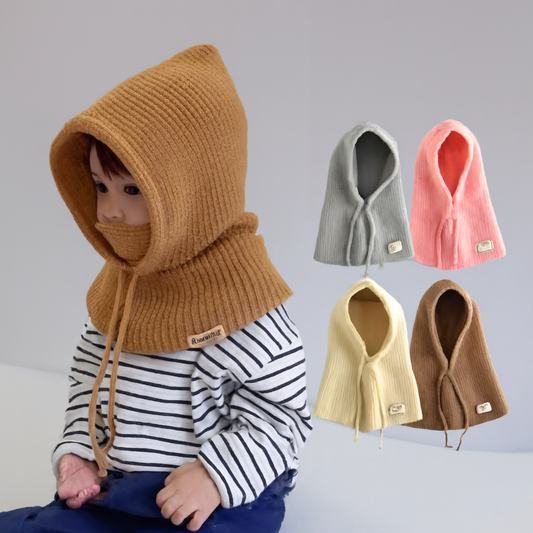 Stickad halsmössa polyester