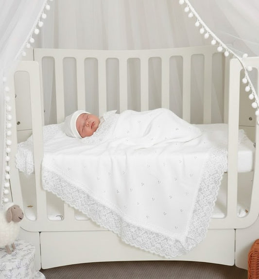 Elegant Babyfilt i Stickat