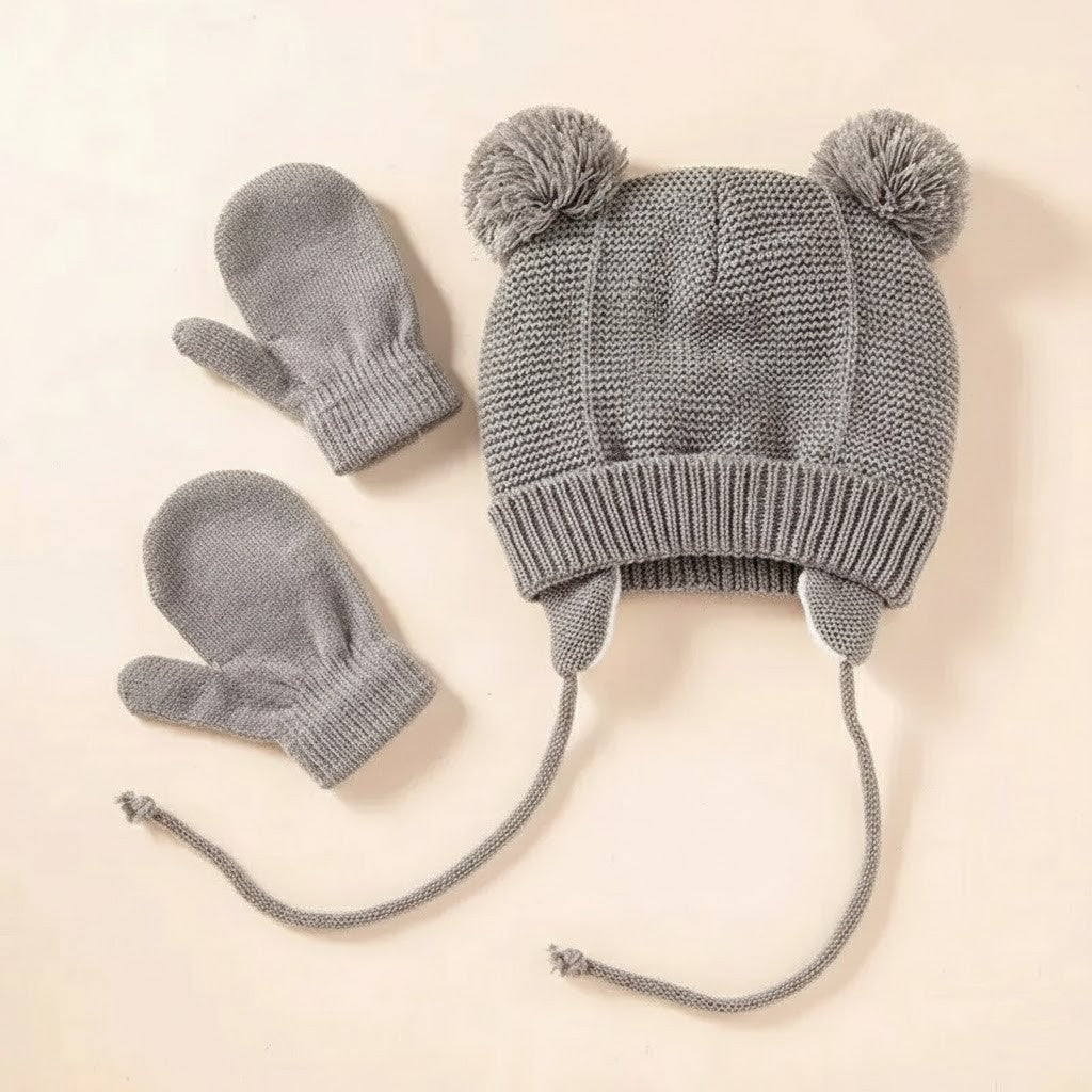 Mjuk Mössa & Vantar för Bebis