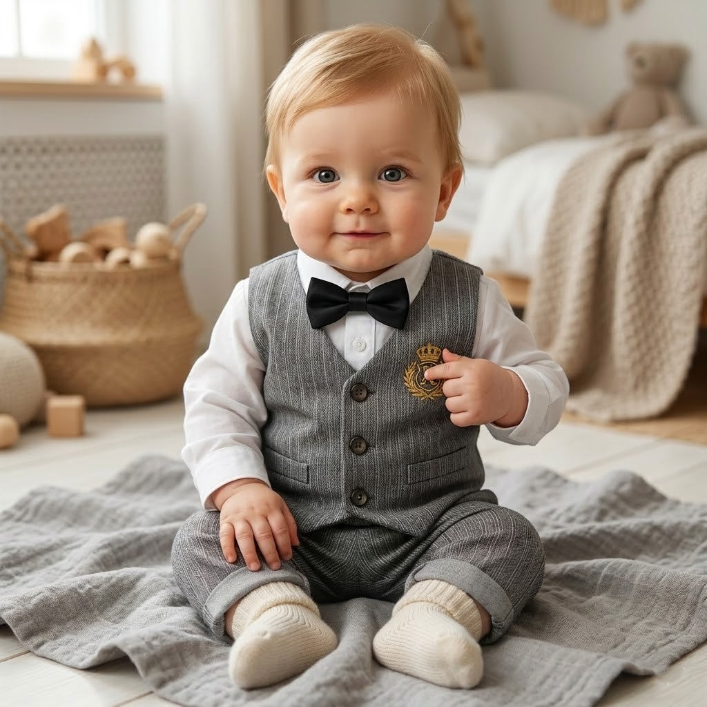 Baby Kostym med Väst & Fluga