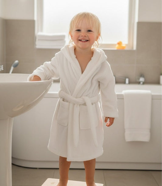 Barnbadrock i Fluffig Fleece