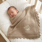 Stickad babyfilt i bomull
