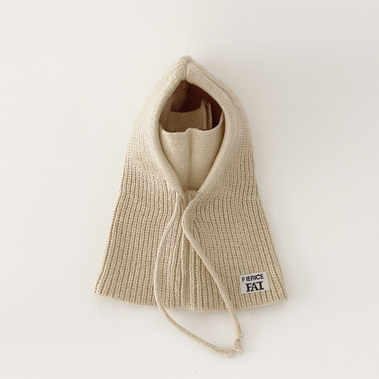 Stickad halsmössa polyester