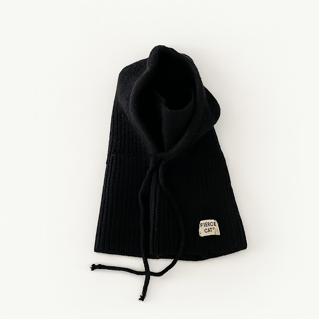 Stickad halsmössa polyester