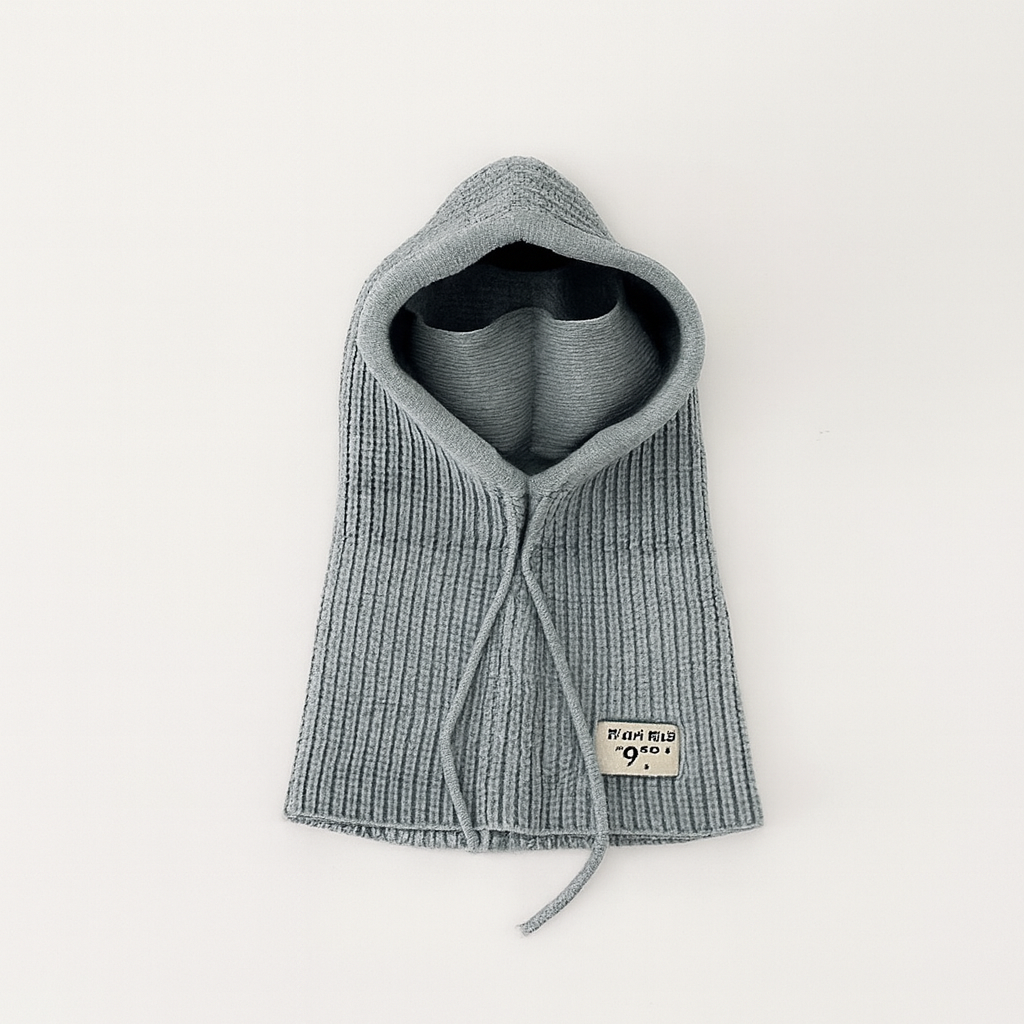 Stickad halsmössa polyester