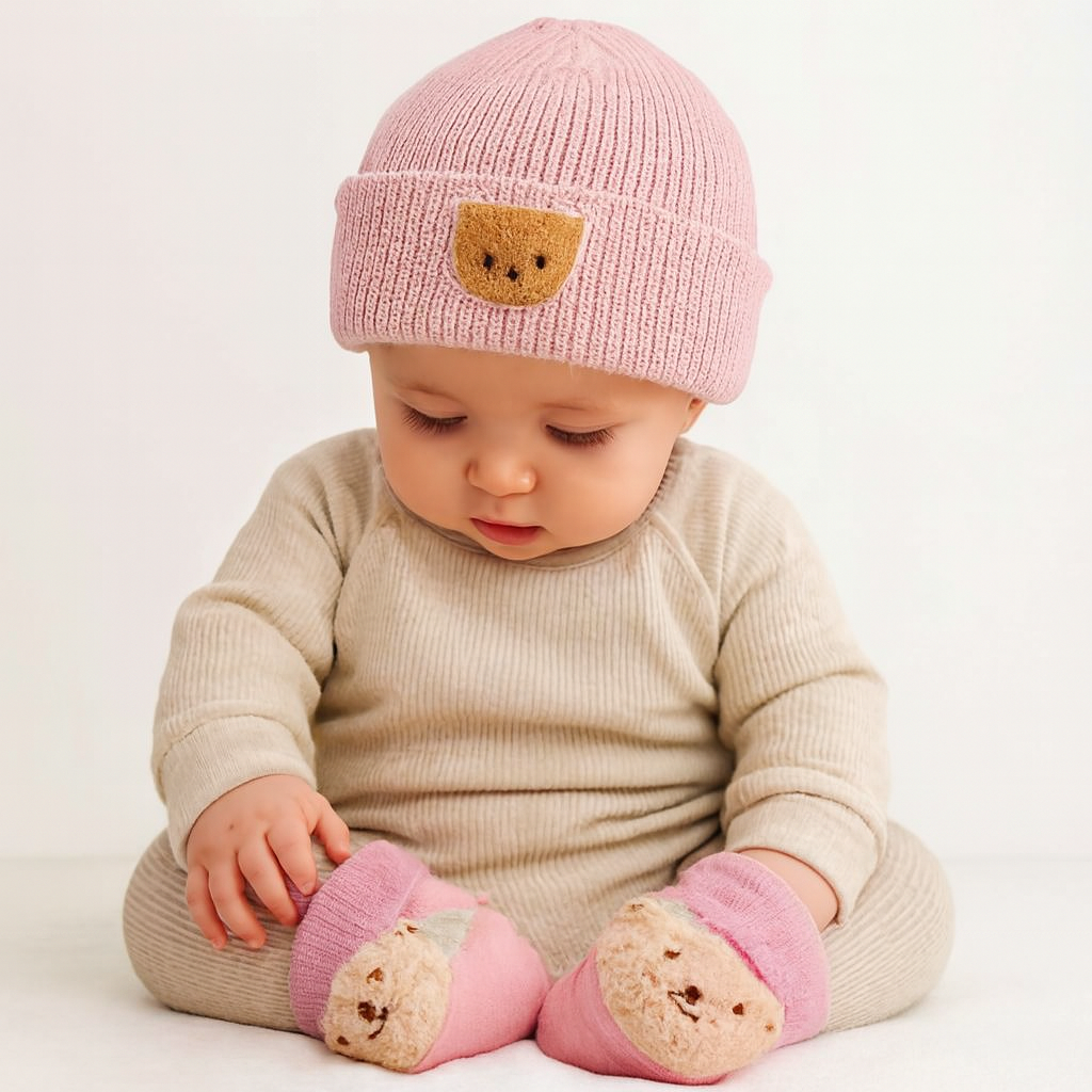 BJÖRN Barnmössa med strumpor