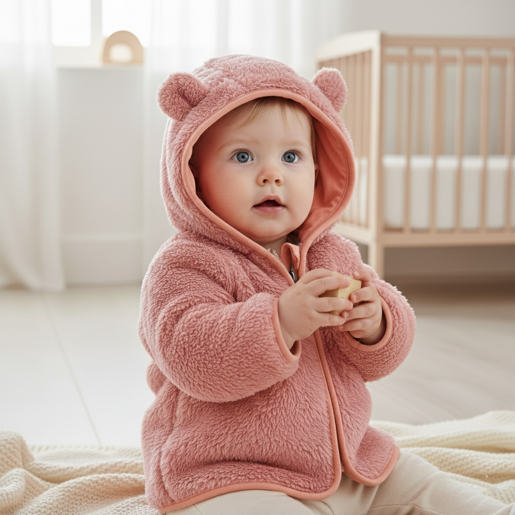 Långärmad barnjacka Plush Top