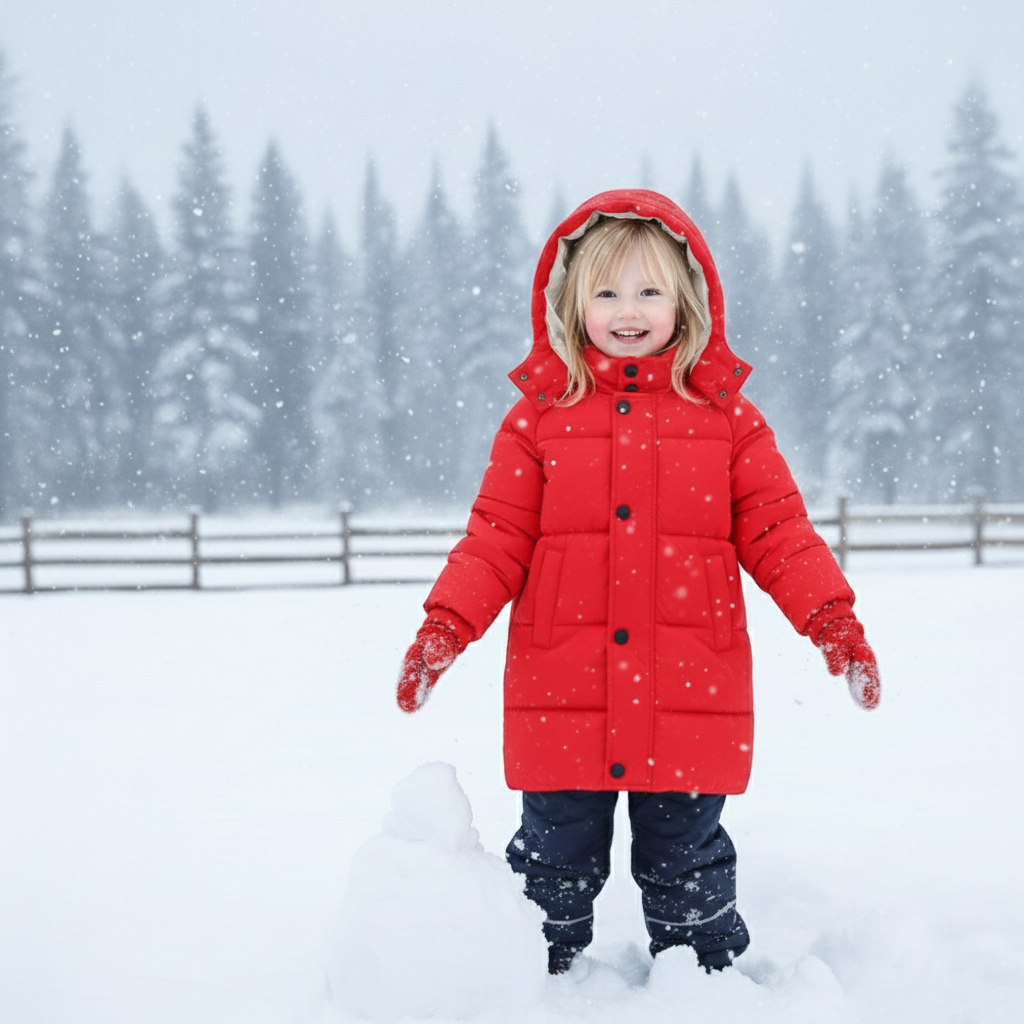 Stilren barn vinterjacka