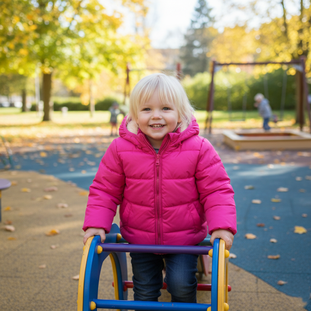 Stilren och varm barnjacka