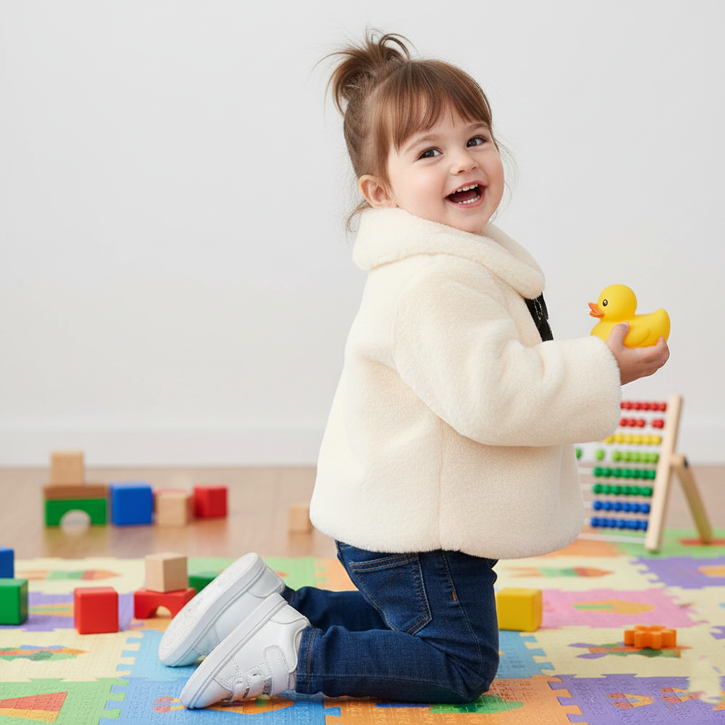 Lyxig tjejjacka för vinter