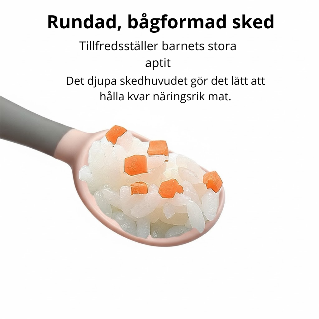 Träningssked för små barn händer