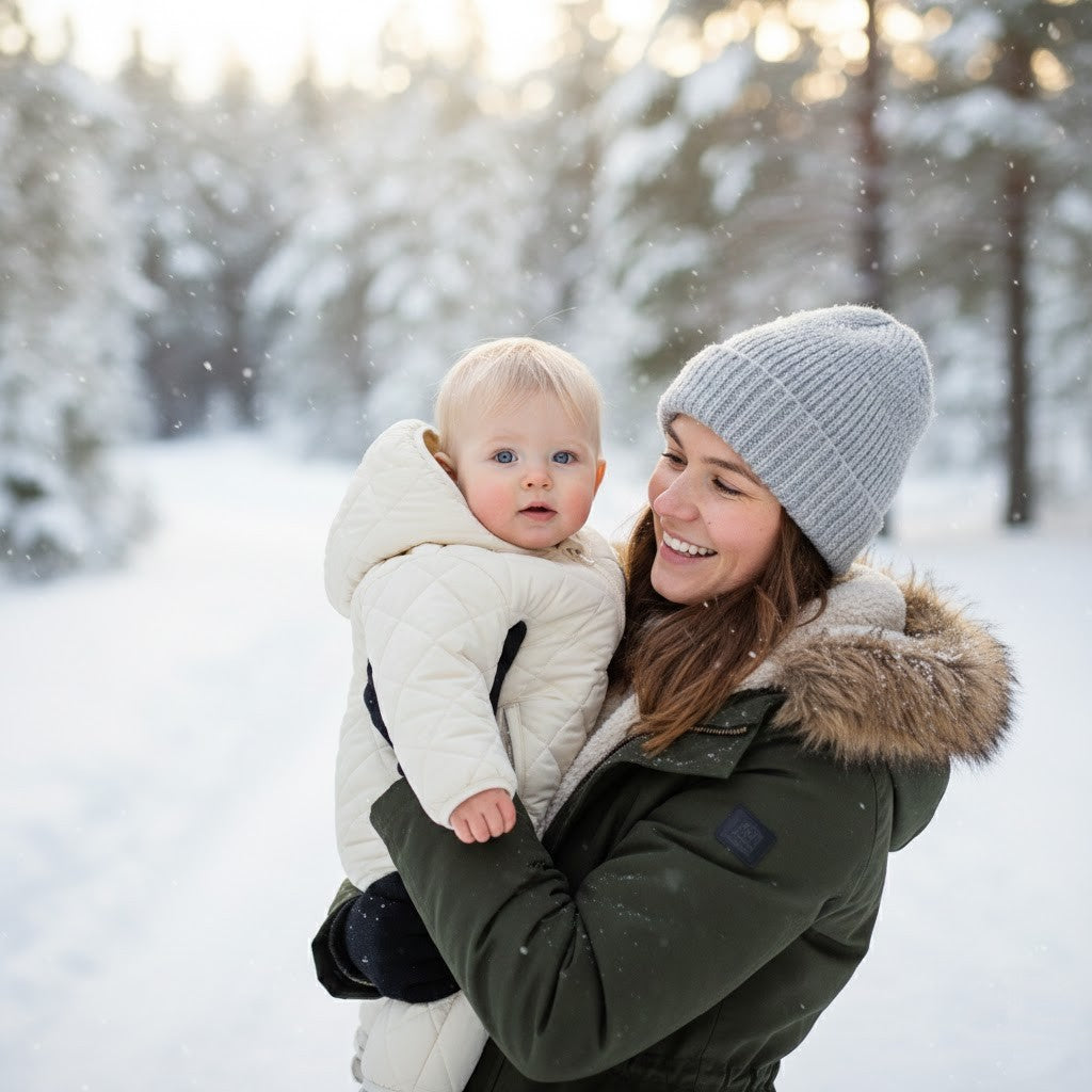 Mjuk babyoverall med huva