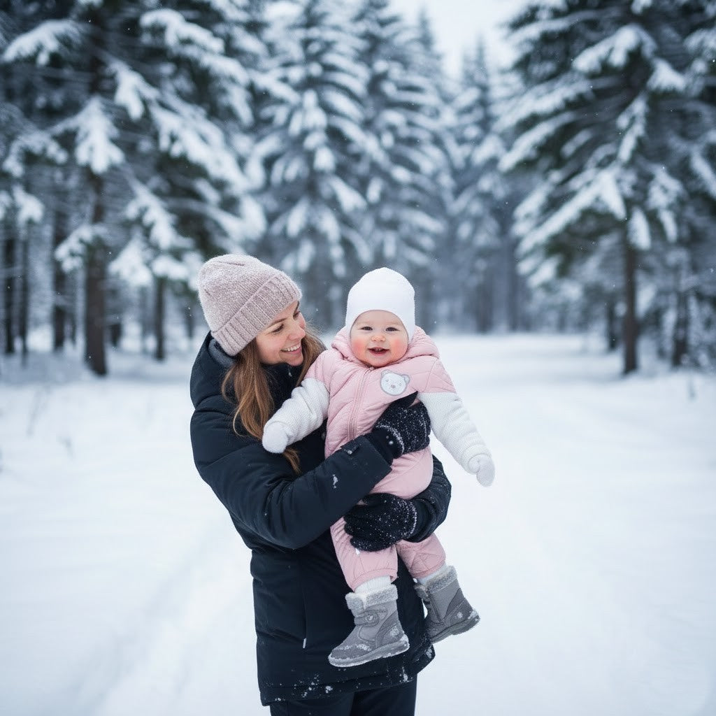 Mjuk babyoverall med huva