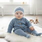 Stickad babyoverall jumpsuit
