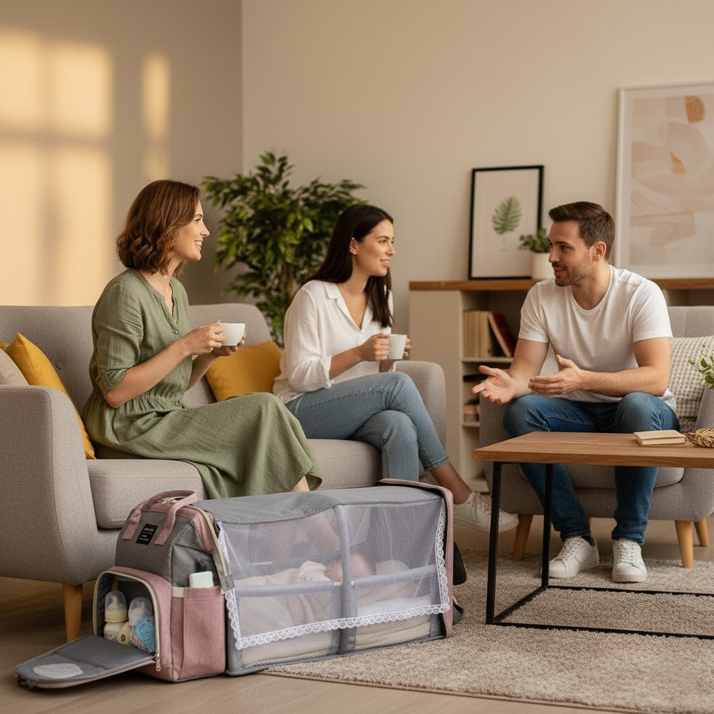 Multifunktionell blöjaväskan Ryggsäck för bebis