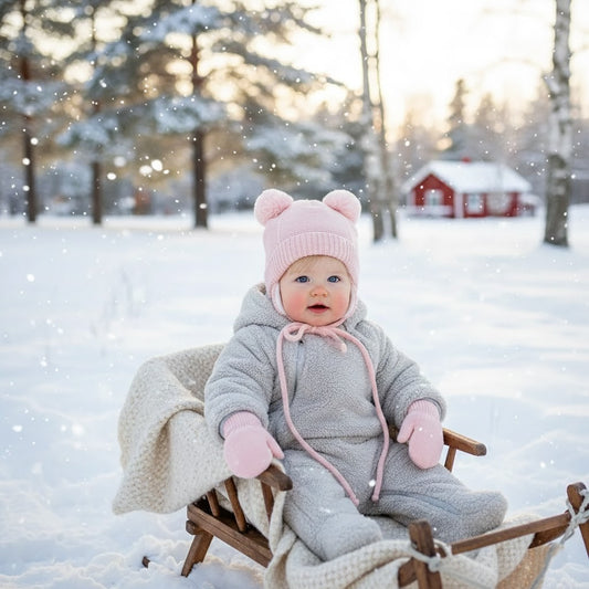 Mjuk Mössa & Vantar för Bebis