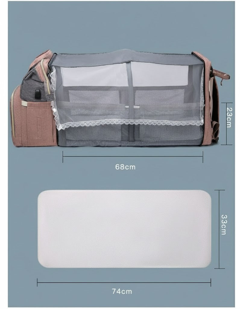 Multifunktionell blöjaväskan Ryggsäck för bebis