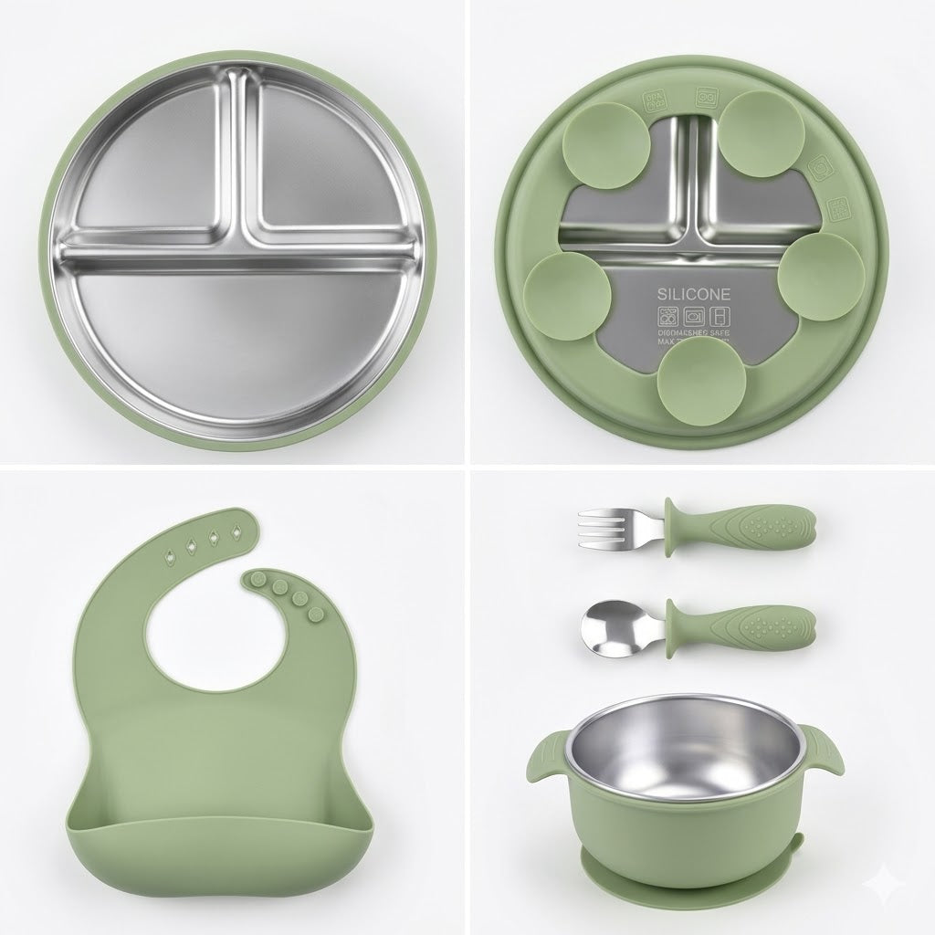 Spillfri Barnservis i Silikon