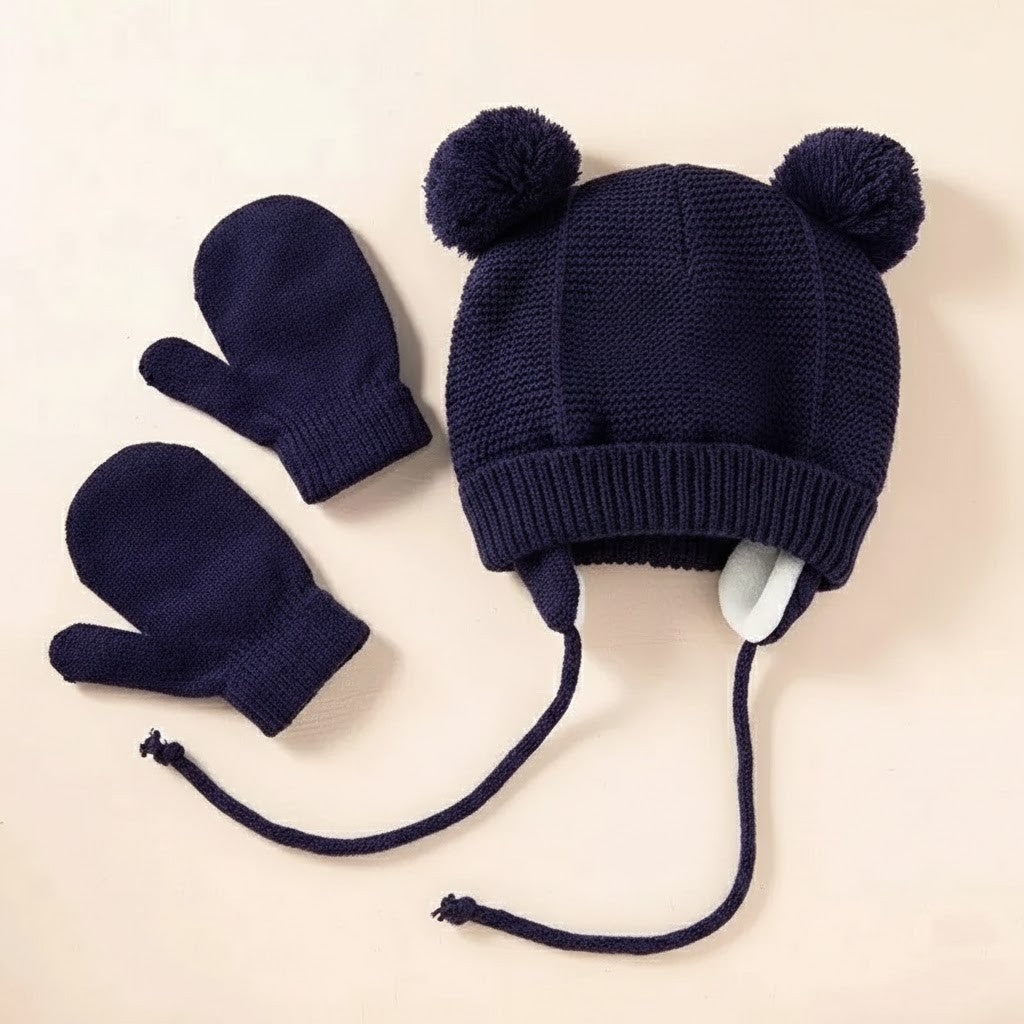 Mjuk Mössa & Vantar för Bebis