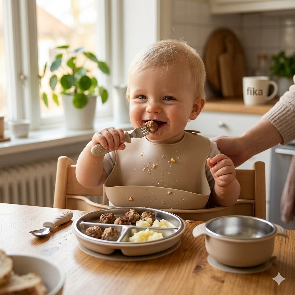 Spillfri Barnservis i Silikon